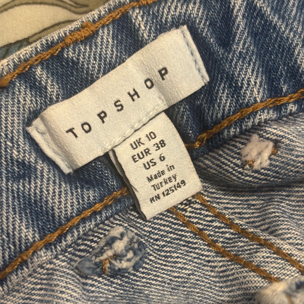 Topshop Denim Mini Skirt - Picture 3 of 3